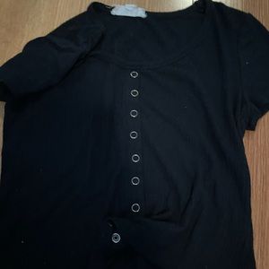 Hollister Black Crop Top